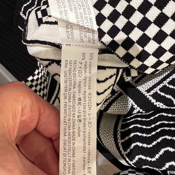 ZARA WOMENS SIZE M SHORT SLEEVE DRESS BLACK / WHITE BNWT (22-093) - Picture 15 of 15